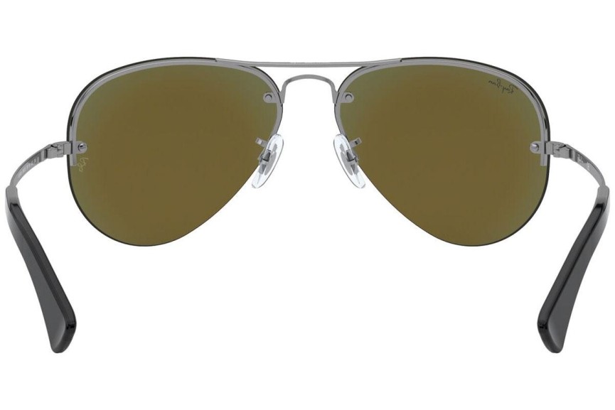 Okulary przeciwsłoneczne Ray-Ban RB3449 004/55 Pilotki (Aviator) Szare