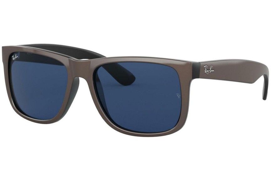 Okulary przeciwsłoneczne Ray-Ban Justin RB4165 647080 Kwadratowe Brązowe