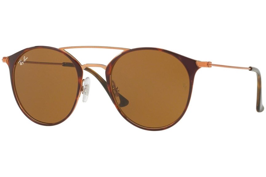 Okulary przeciwsłoneczne Ray-Ban RB3546 9074 Okrągłe Havana