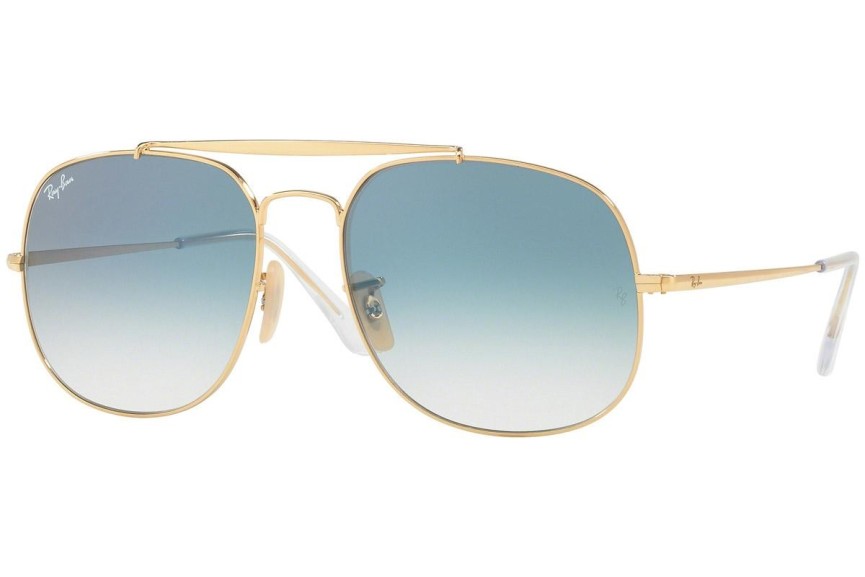 Okulary przeciwsłoneczne Ray-Ban The General RB3561 001/3F Pilotki (Aviator) Złote