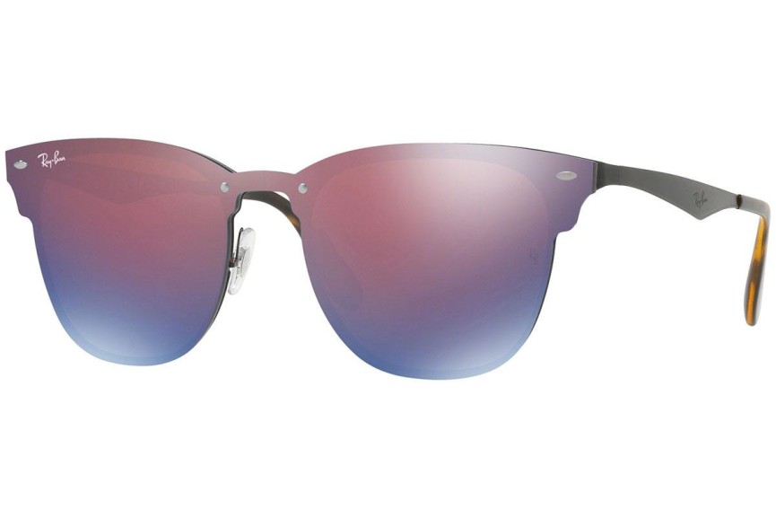 Okulary przeciwsłoneczne Ray-Ban Blaze Clubmaster Blaze Collection RB3576N 153/7V Browline Czarne