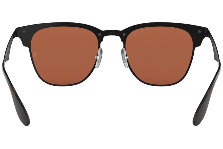 Okulary przeciwsłoneczne Ray-Ban Blaze Clubmaster Blaze Collection RB3576N 153/7V Browline Czarne