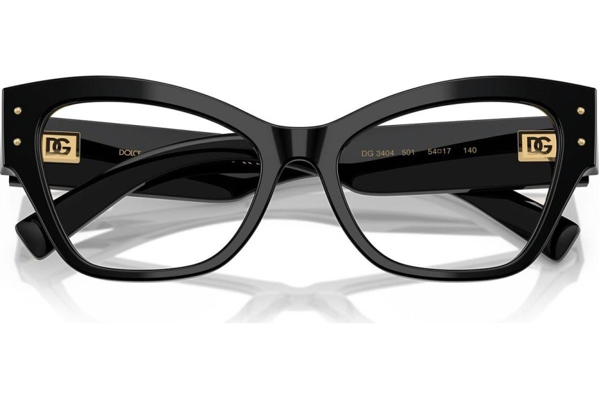 Okulary korekcyjne Dolce & Gabbana DG3404 501 Kwadratowe Czarne