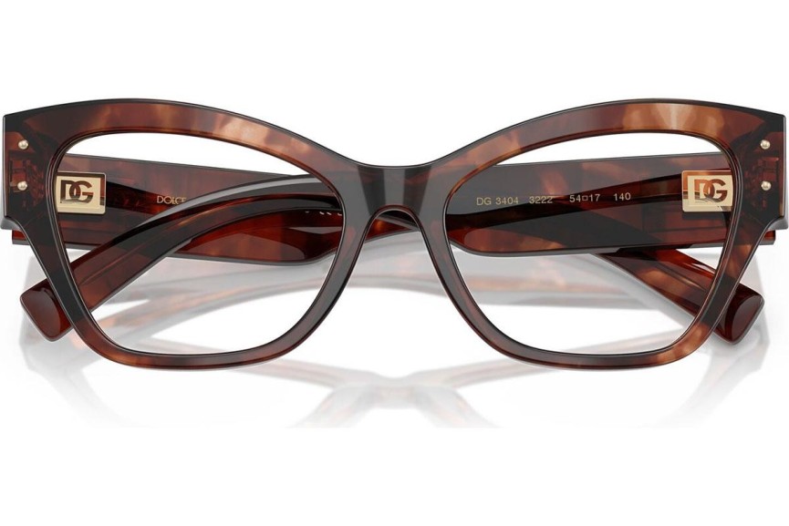 Okulary korekcyjne Dolce & Gabbana DG3404 3222 Kwadratowe Havana