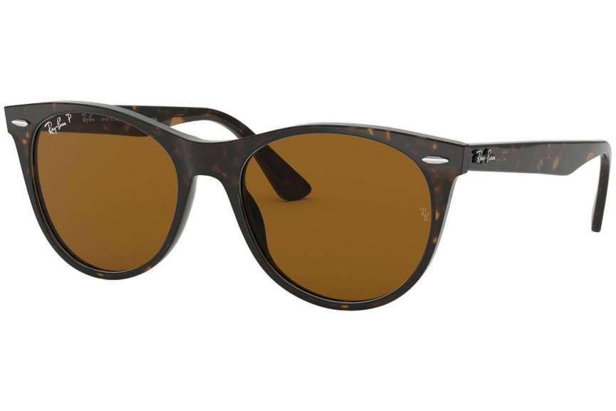 Okulary przeciwsłoneczne Ray-Ban Wayfarer II Classic RB2185 902/57 Polarized Kwadratowe Havana