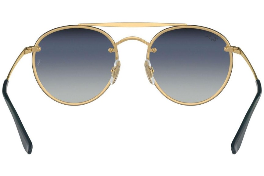 Okulary przeciwsłoneczne Ray-Ban Blaze Round Double Bridge Blaze Collection RB3614N 91400S Okrągłe Złote