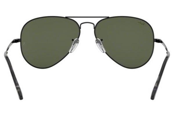 Okulary przeciwsłoneczne Ray-Ban Aviator Metal II RB3689 914831 Pilotki (Aviator) Czarne