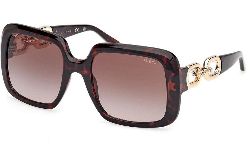 Okulary przeciwsłoneczne Guess GU00161 52F Kwadratowe Havana