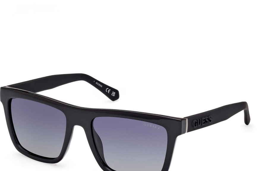 Okulary przeciwsłoneczne Guess GU00166 01D Polarized Kwadratowe Czarne