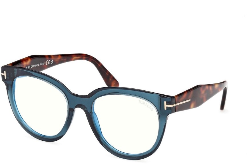 Okulary korekcyjne Tom Ford FT5987-B 092 Kocie oczy Niebieskie