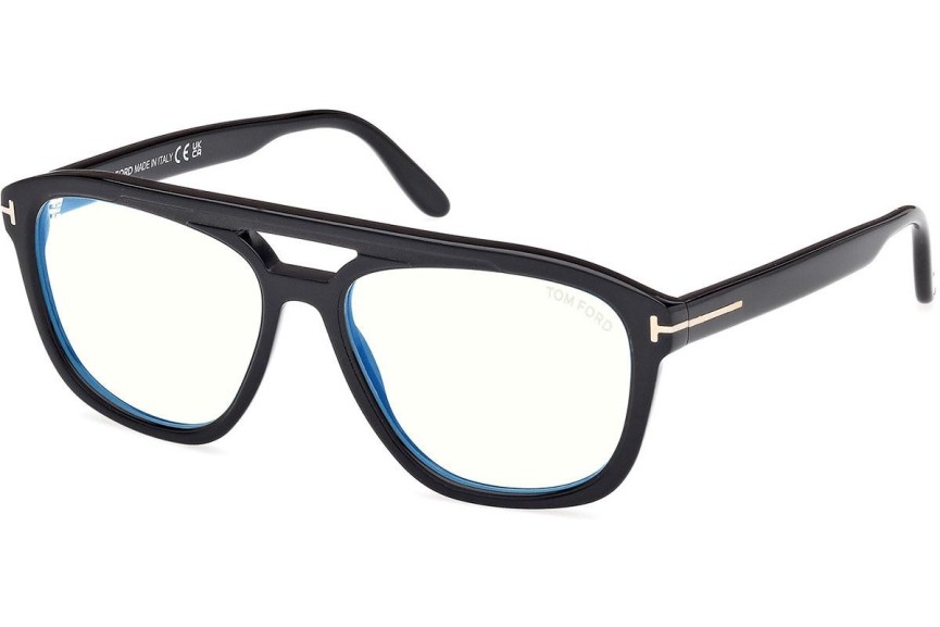 Okulary korekcyjne Tom Ford FT6024-B 001 Kwadratowe Czarne