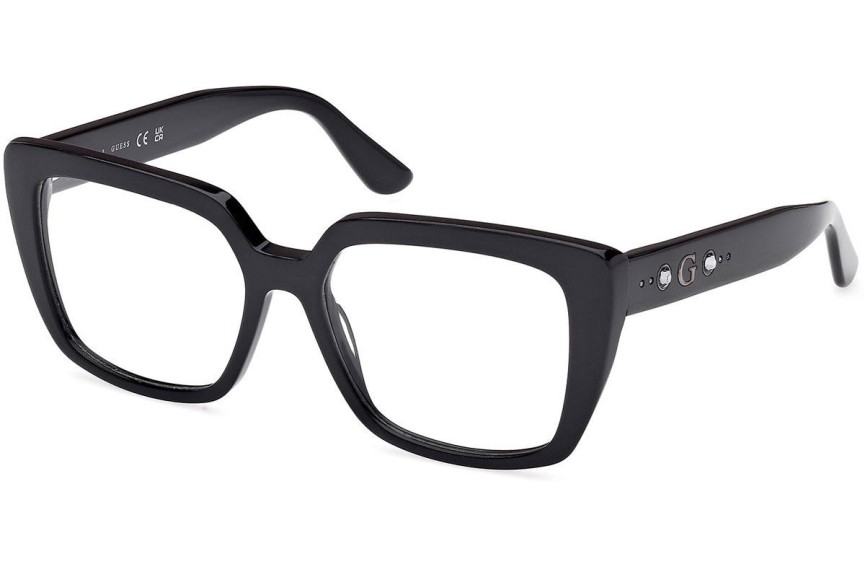 Okulary korekcyjne Guess GU50174 001 Kocie oczy Czarne