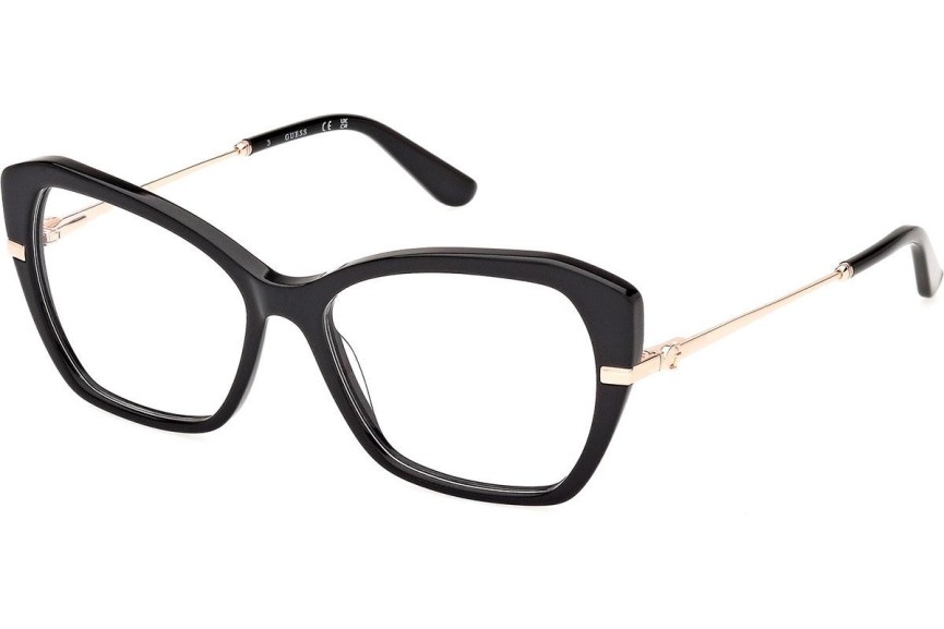 Okulary korekcyjne Guess GU50183 001 Kocie oczy Czarne