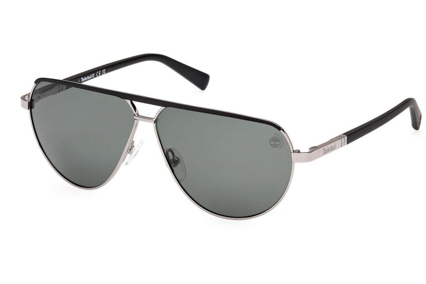 Okulary przeciwsłoneczne Timberland TB00028 08R Polarized Pilotki (Aviator) Srebrne