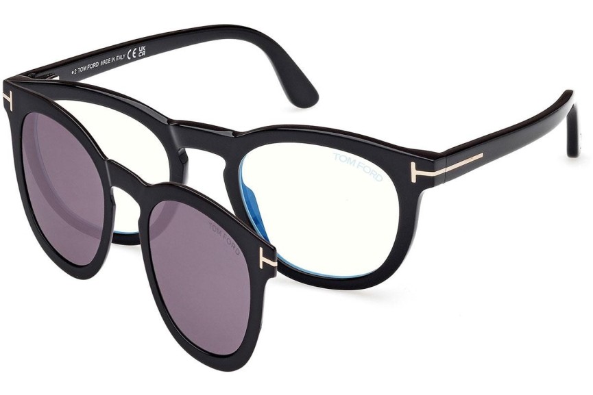 Okulary korekcyjne Tom Ford FT5993-B 001 Kwadratowe Czarne