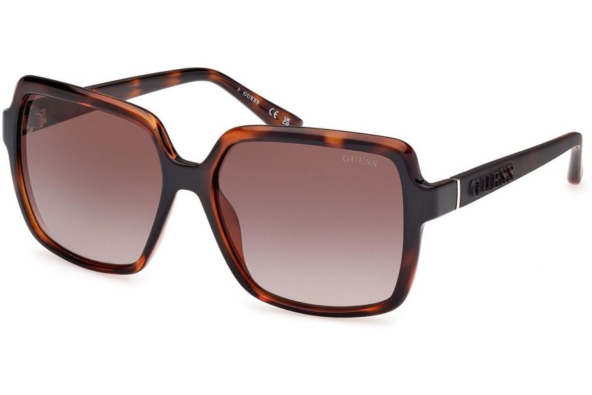 Okulary przeciwsłoneczne Guess GU00157 52F Kwadratowe Havana