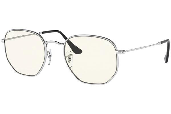 Okulary przeciwsłoneczne Ray-Ban Hexagonal RB3548 003/BL Pilotki (Aviator) Srebrne