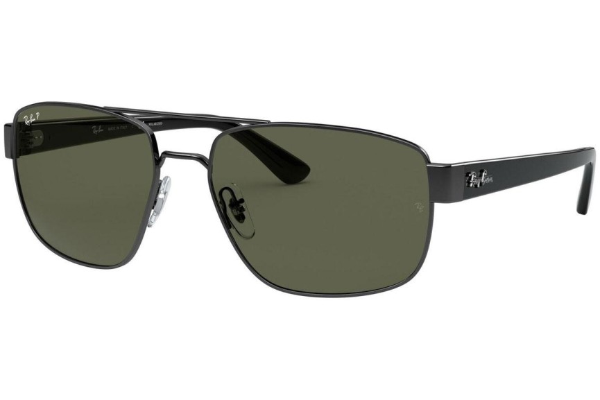 Okulary przeciwsłoneczne Ray-Ban RB3663 004/58 Polarized Kwadratowe Srebrne