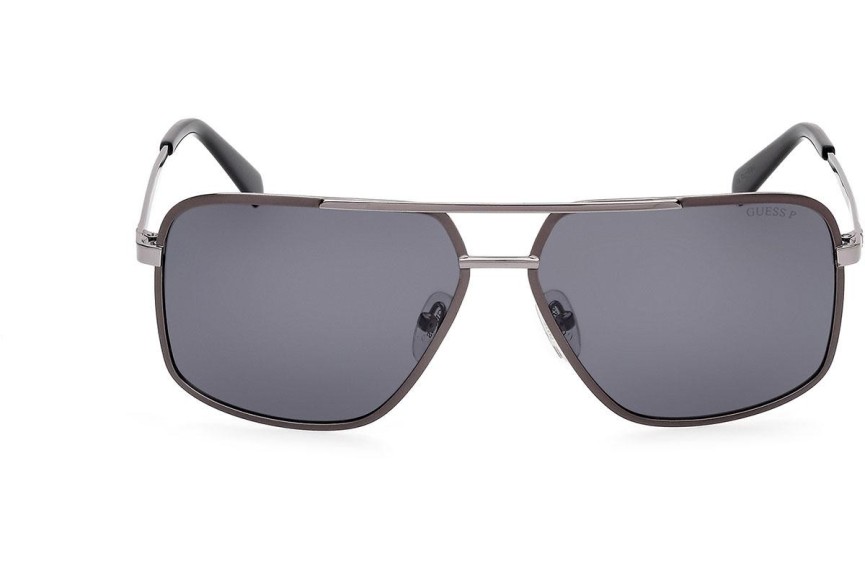 Okulary przeciwsłoneczne Guess GU00167 09D Polarized Pilotki (Aviator) Srebrne