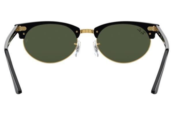 Okulary przeciwsłoneczne Ray-Ban Clubmaster Oval RB3946 130331 Browline Czarne