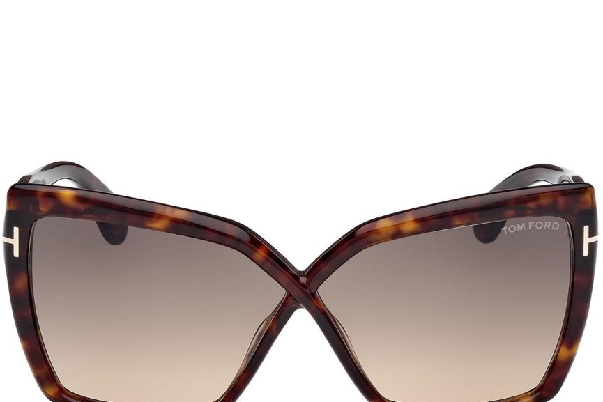 Okulary przeciwsłoneczne Tom Ford Fiore FT1195 52B Kocie oczy Havana