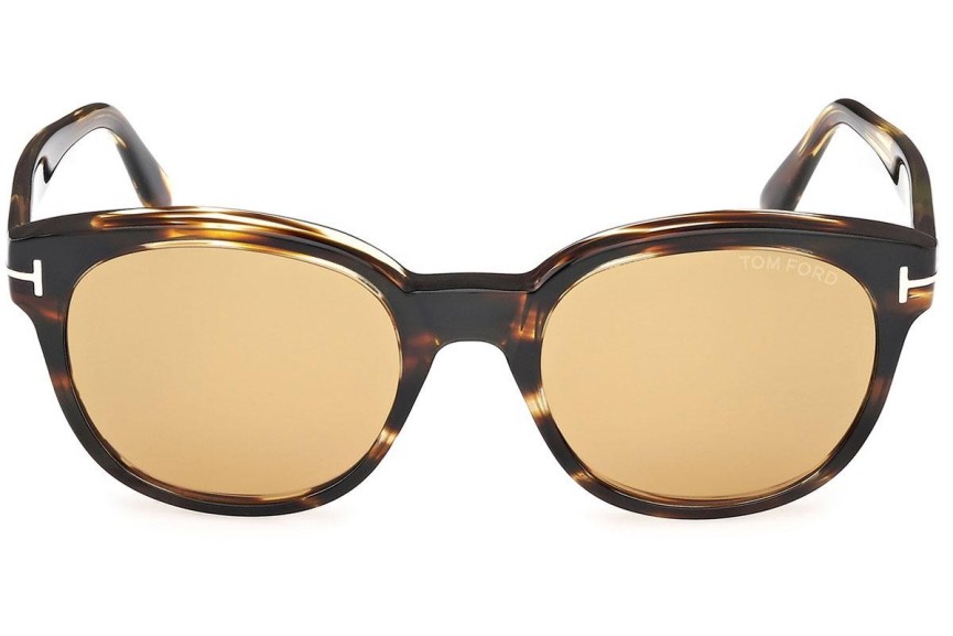 Okulary przeciwsłoneczne Tom Ford Mert FT1180 52E Okrągłe Havana