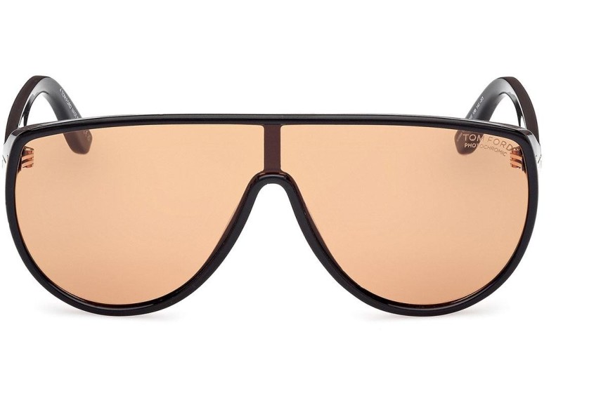 Okulary przeciwsłoneczne Tom Ford Achilles FT1182 01E Pojedyncze | Shield Czarne