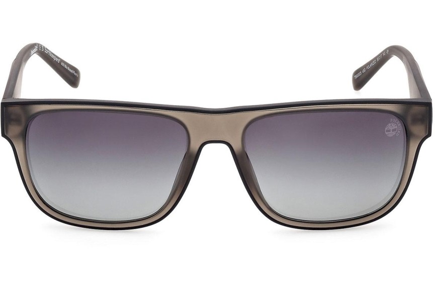 Okulary przeciwsłoneczne Timberland TB00025 45D Polarized Kwadratowe Brązowe