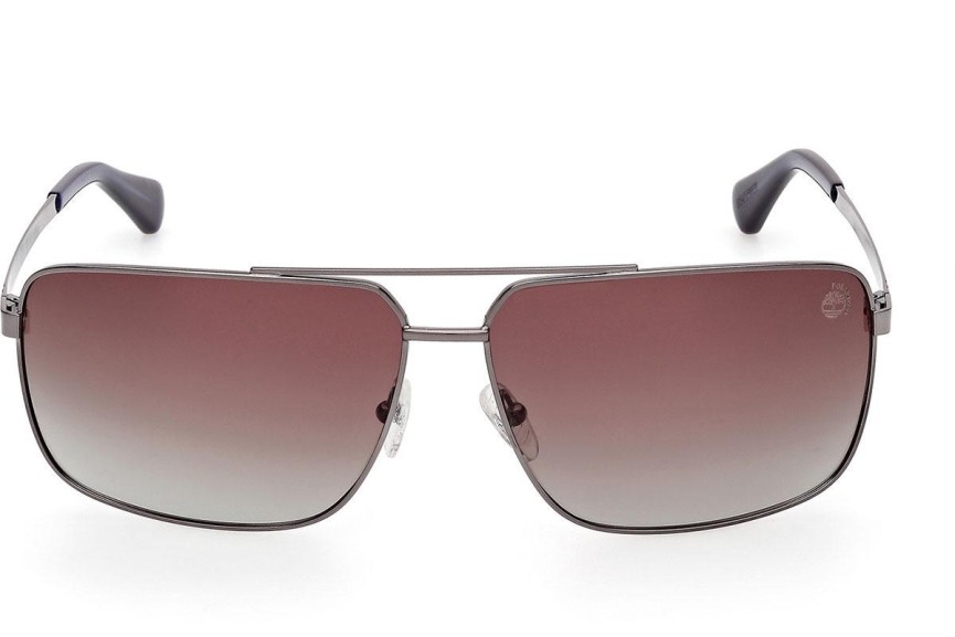 Okulary przeciwsłoneczne Timberland TB00030 06H Polarized Pilotki (Aviator) Srebrne