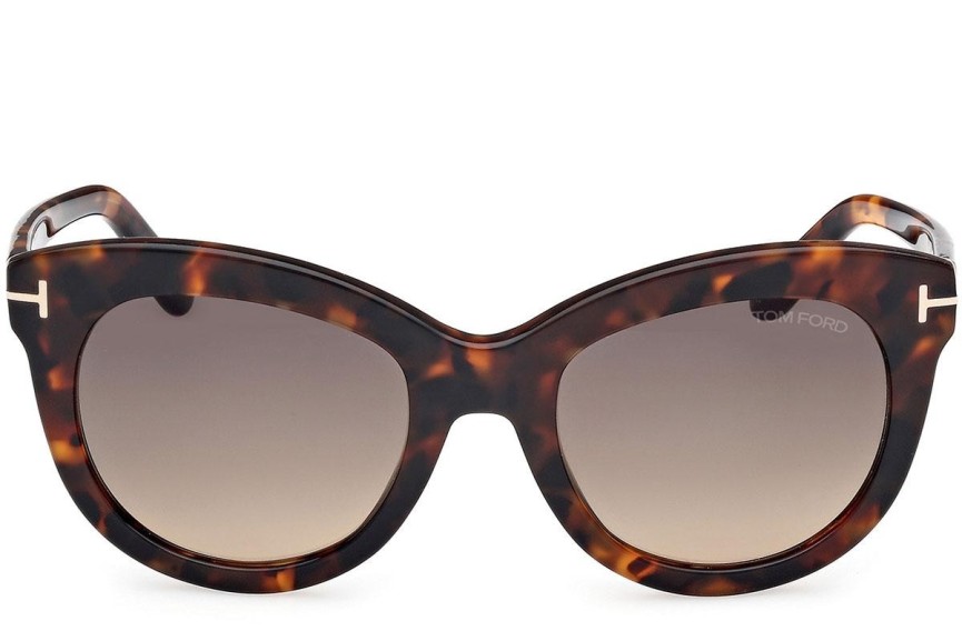 Okulary przeciwsłoneczne Tom Ford Odette FT1189 52F Kocie oczy Havana