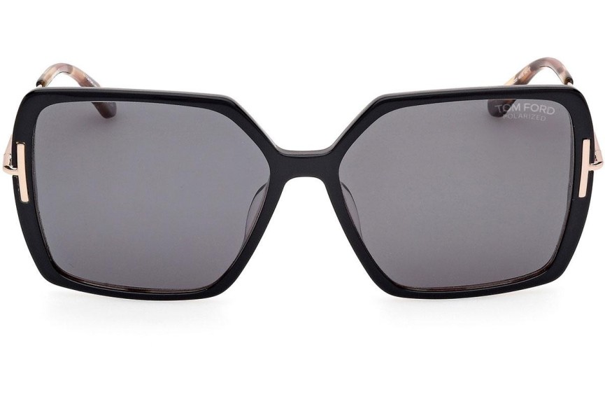 Okulary przeciwsłoneczne Tom Ford FT1039 05D Polarized Kwadratowe Czarne