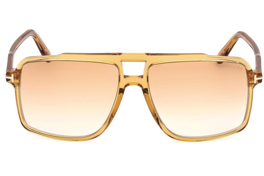 Okulary przeciwsłoneczne Tom Ford Kemp FT1177 39F Kwadratowe Żółte