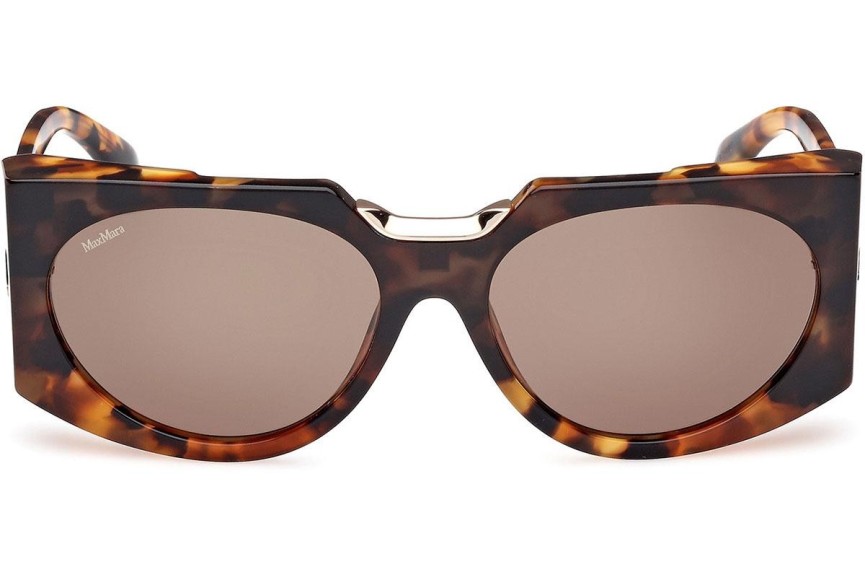 Okulary przeciwsłoneczne Max Mara Spark 5 MM0123 56J Kocie oczy Havana