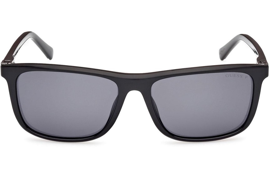 Okulary przeciwsłoneczne Guess GU00169 01D Polarized Kwadratowe Czarne