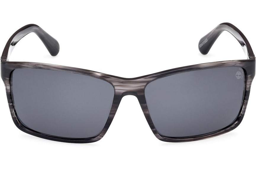 Okulary przeciwsłoneczne Timberland TB00032 01R Polarized Kwadratowe Szare