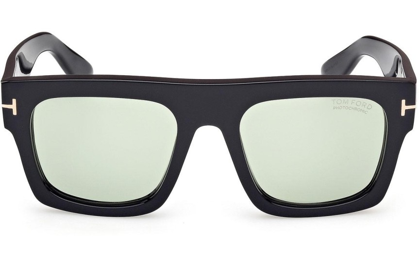 Okulary przeciwsłoneczne Tom Ford Fausto FT0711 01N Flat Top Czarne