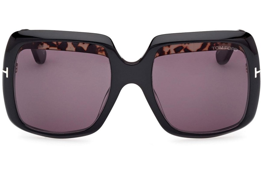 Okulary przeciwsłoneczne Tom Ford Aurora FT1194 01A Kwadratowe Czarne