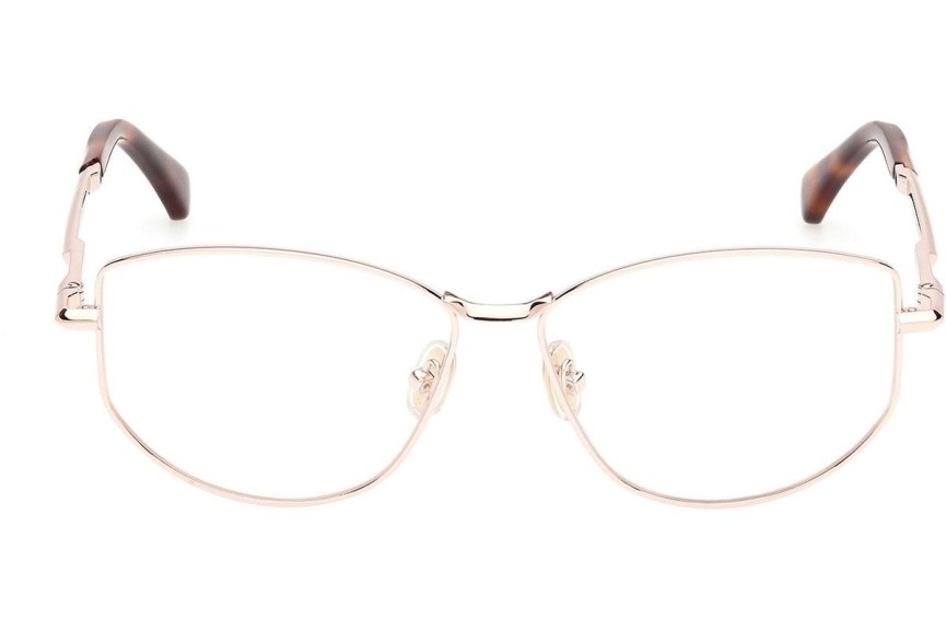 Okulary korekcyjne Max Mara MM5153 028 Kocie oczy Złote