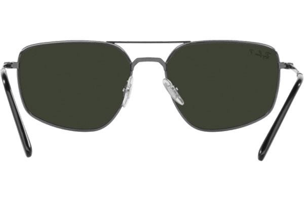 Okulary przeciwsłoneczne Ray-Ban RB3666 004/N5 Polarized Prostokątne Szare