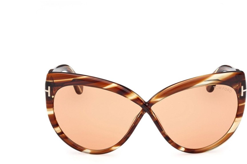 Okulary przeciwsłoneczne Tom Ford Beatrice FT1196 53E Kocie oczy Havana