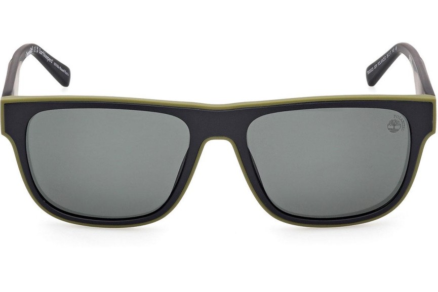 Okulary przeciwsłoneczne Timberland TB00025 02R Polarized Kwadratowe Czarne