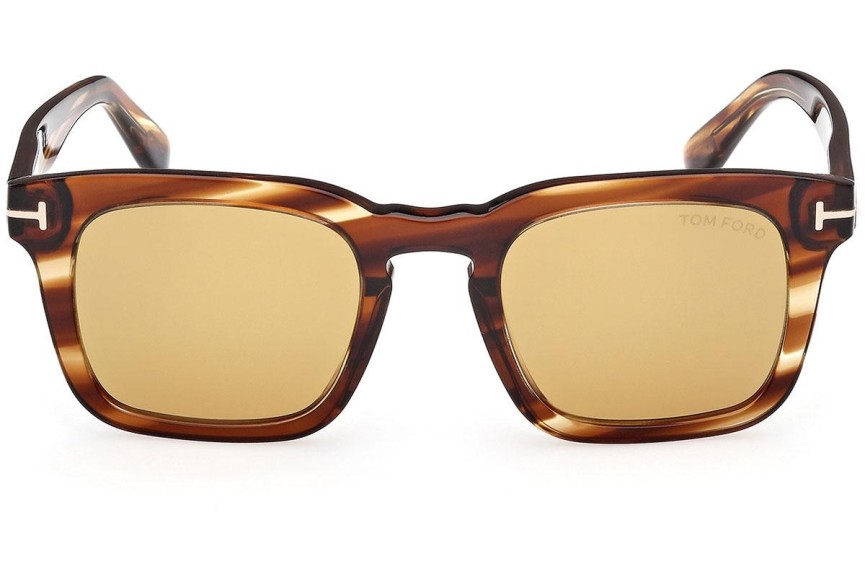 Okulary przeciwsłoneczne Tom Ford Dax FT0751 53E Kwadratowe Havana