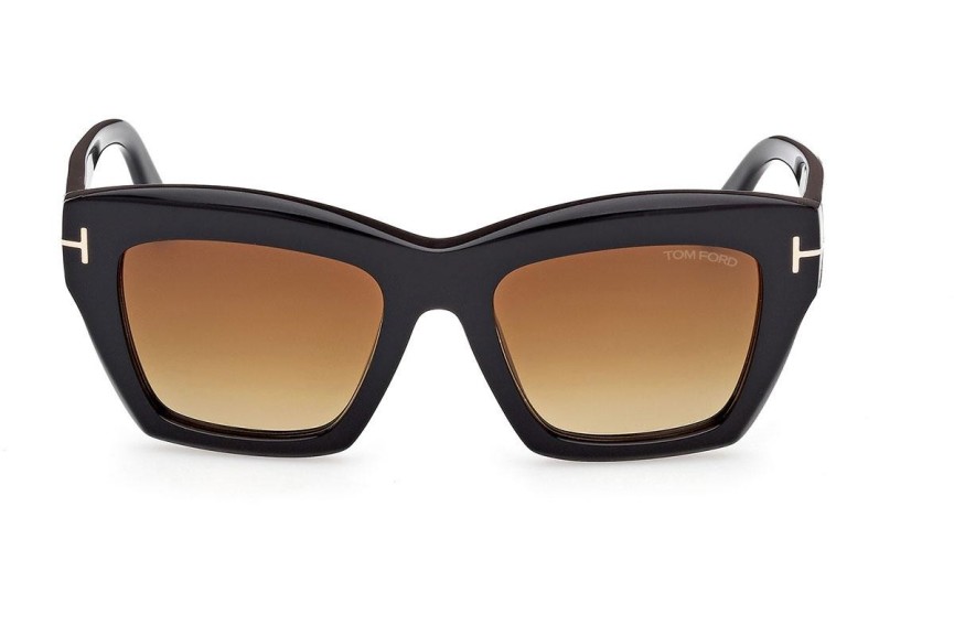 Okulary przeciwsłoneczne Tom Ford Luna FT1191 01F Kocie oczy Czarne