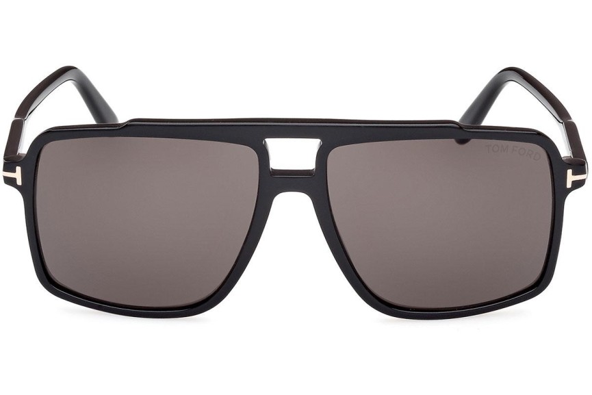 Okulary przeciwsłoneczne Tom Ford Kemp FT1177 01A Kwadratowe Czarne