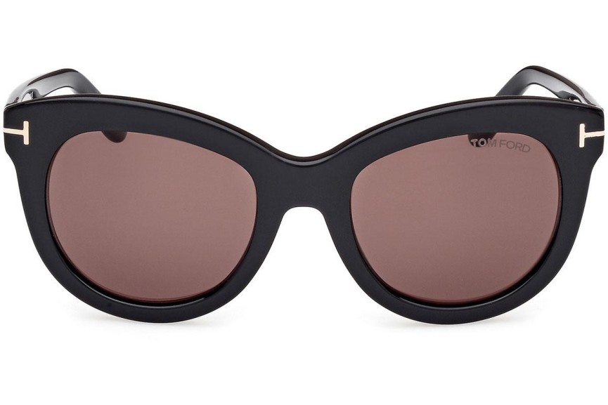 Okulary przeciwsłoneczne Tom Ford Odette FT1189 01E Kocie oczy Czarne