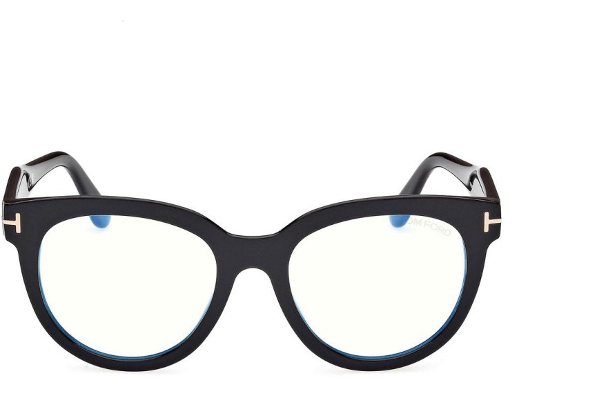 Okulary korekcyjne Tom Ford FT5987-B 001 Kocie oczy Czarne