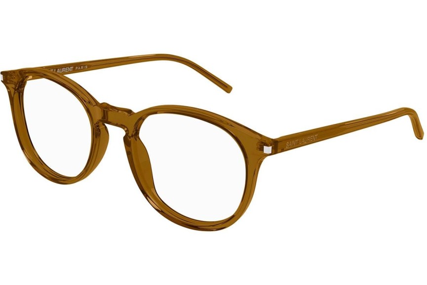 Okulary korekcyjne Saint Laurent SL106 020 Okrągłe Brązowe