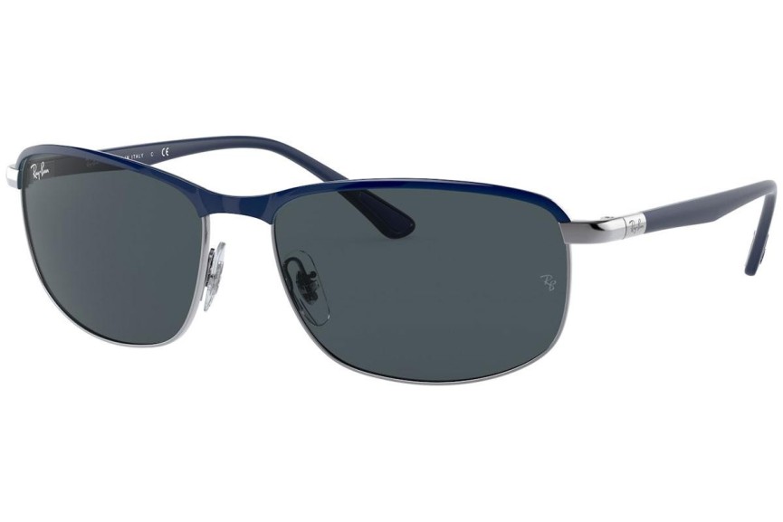 Okulary przeciwsłoneczne Ray-Ban RB3671 9204R5 Prostokątne Niebieskie