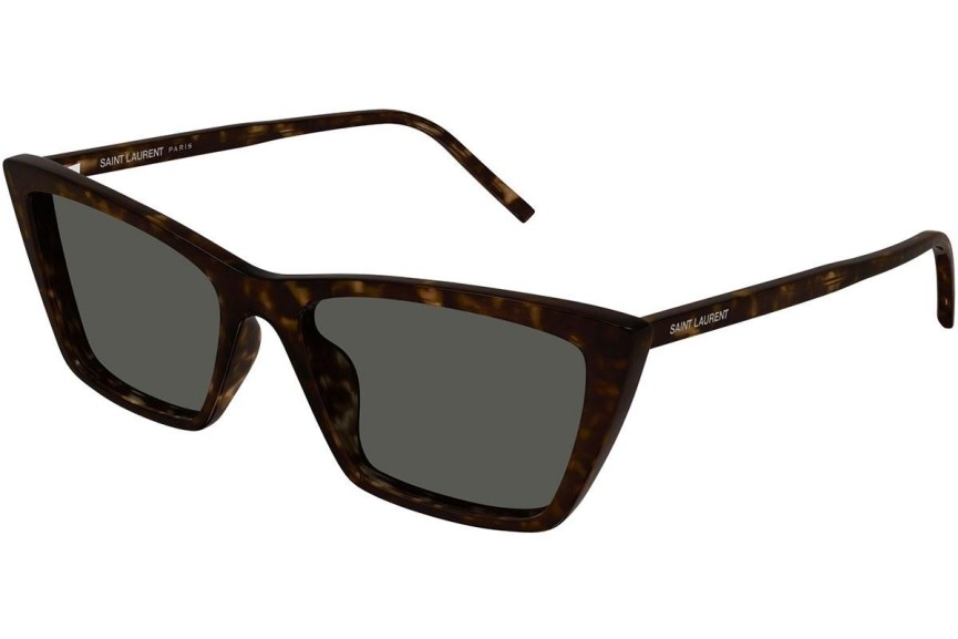 Okulary przeciwsłoneczne Saint Laurent SL737MICATHIN 002 Kocie oczy Havana