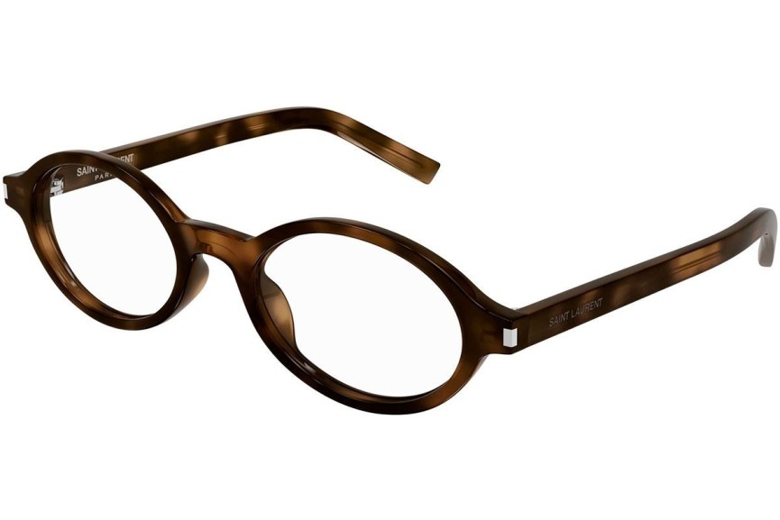 Okulary korekcyjne Saint Laurent SL751JEANNEOPT 003 Owalne Havana